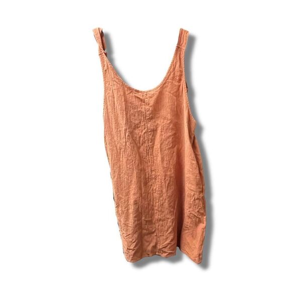 🌟 SHEIN Cotton Overall Dress Orange Women's Size 8/10 🌟 - Picture 2 of 5